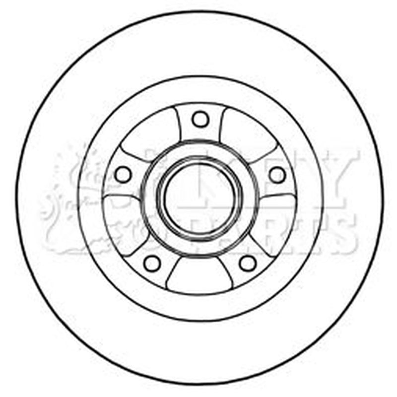 Key Parts 2 x Solid Rear Brake Discs KBD5968S