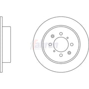 Fahren 2 x Solid Rear Brake Discs FBD6038