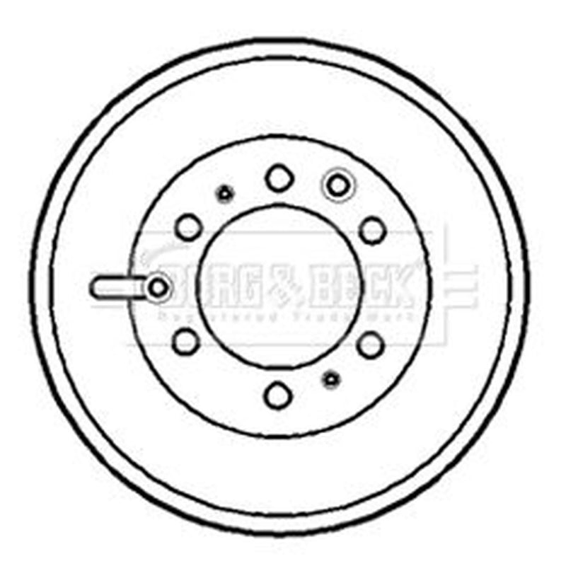 Borg & Beck Brake Drum Assembly Rear BBR7126