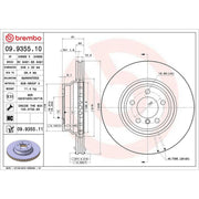 Brembo 2 x Internally Vented Front Brake Discs 09.9355.11