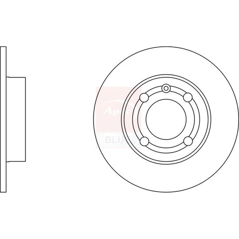 Apec 2 x Solid Rear Brake Discs SDK6245