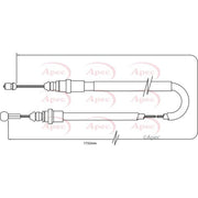 Apec Handbrake Cable Left Rear CAB1478