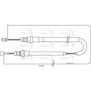 Apec Handbrake Cable Left Rear CAB1478