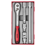 Teng Tools Sockets & Accessories Set TT1 1/2" Drive 5 Pieces
