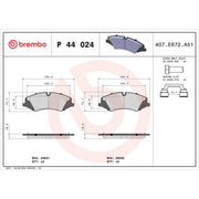 Brembo 4 x Front Brake Pad Set P44024
