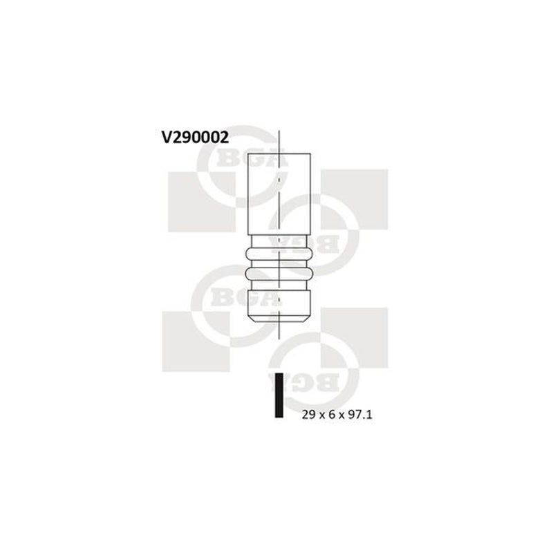 BGA Engine Intake Valve 29mm Head V290002
