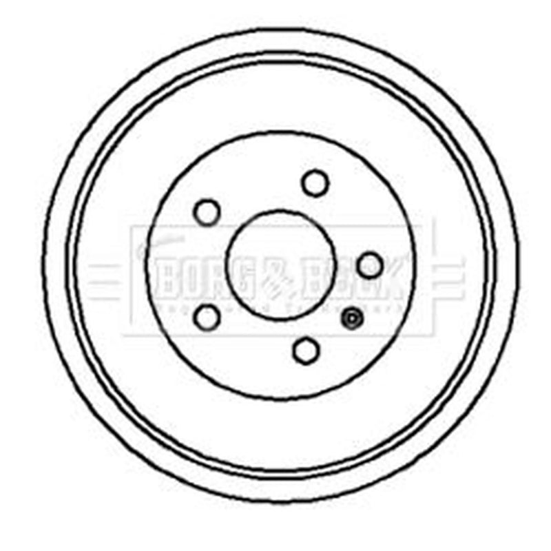 Borg & Beck Brake Drum Assembly Rear BBR7045
