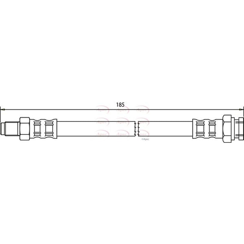 Apec Brake Hydraulic Hose Line Rear HOS3346