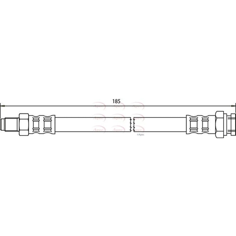 Apec Brake Hydraulic Hose Line Rear HOS3346