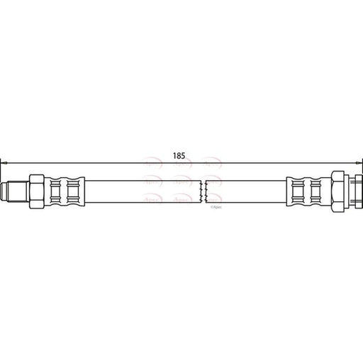 Apec Brake Hydraulic Hose Line Rear HOS3346