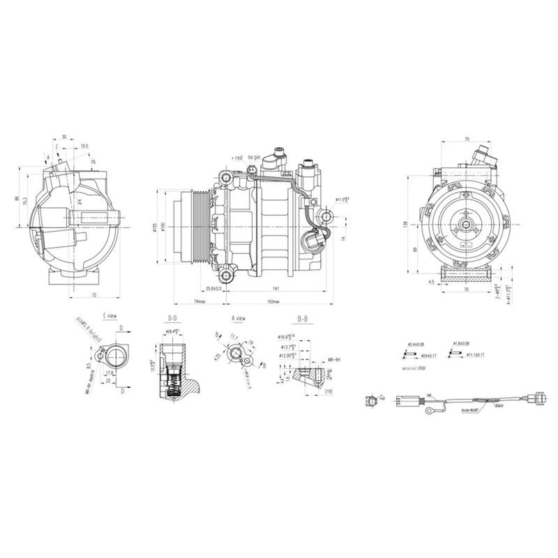 Hella Air Conditioning Compressor 8FK 366 200-861