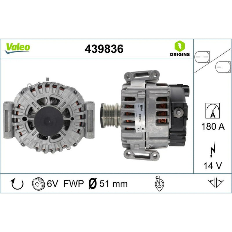 Valeo Car Alternator 12V 439836