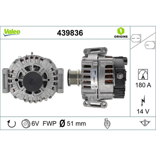 Valeo Car Alternator 12V 439836
