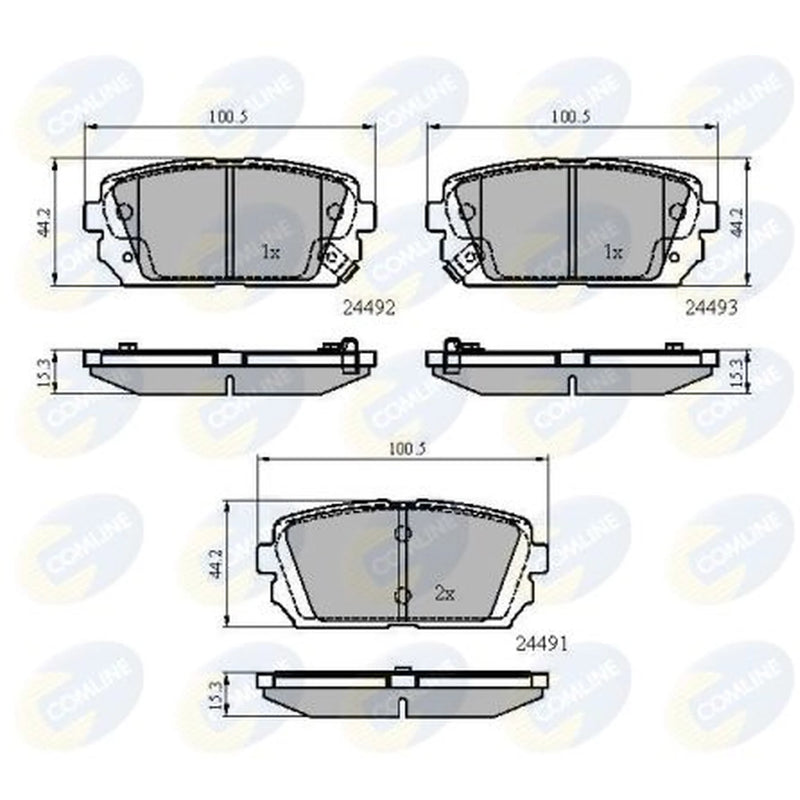 Comline 4 x Rear Brake Pad Set CBP31757