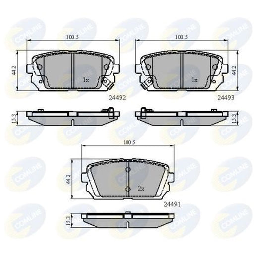 Comline 4 x Rear Brake Pad Set CBP31757