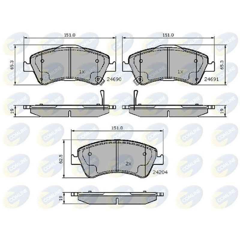 Comline 4 x Front Brake Pad Set CBP31588