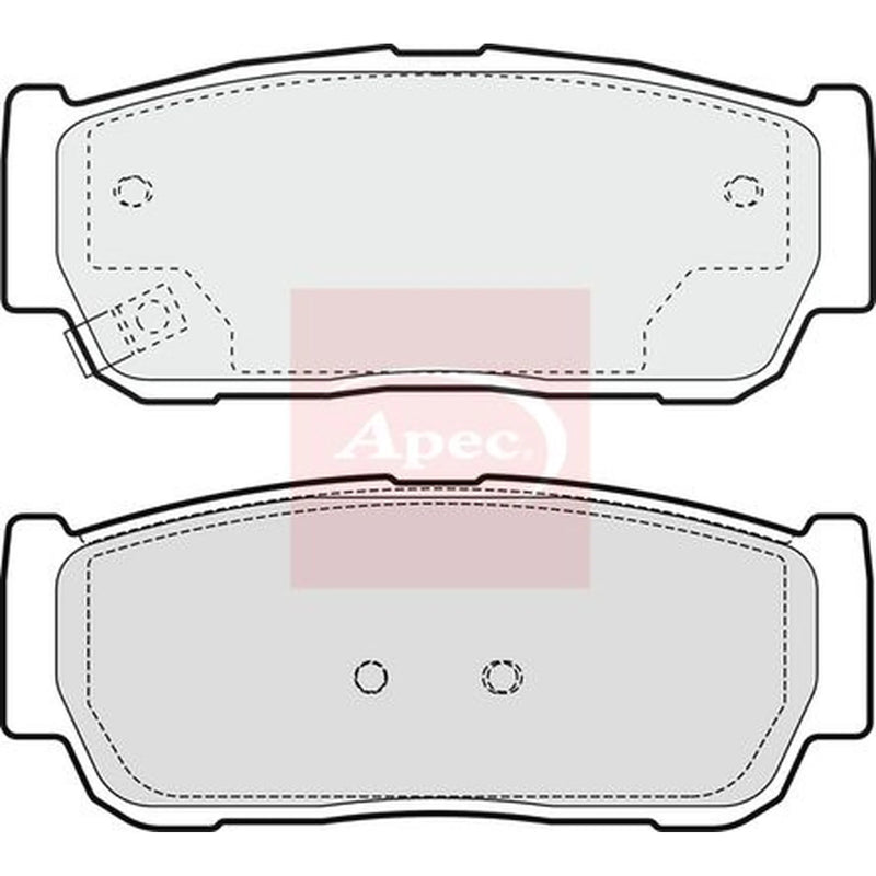 Apec Rear Brake Pad Set PAD1380