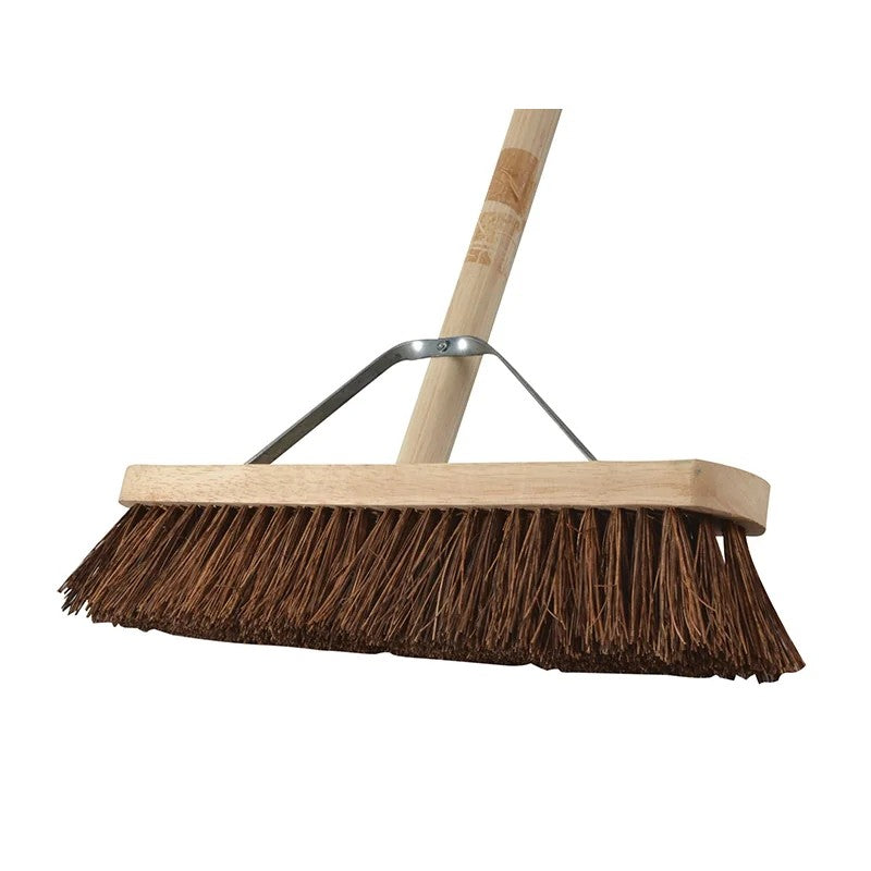 Faithfull Stiff Bassine Broom 450mm (18in) + Handle & Stay - FAIBRBAS18H