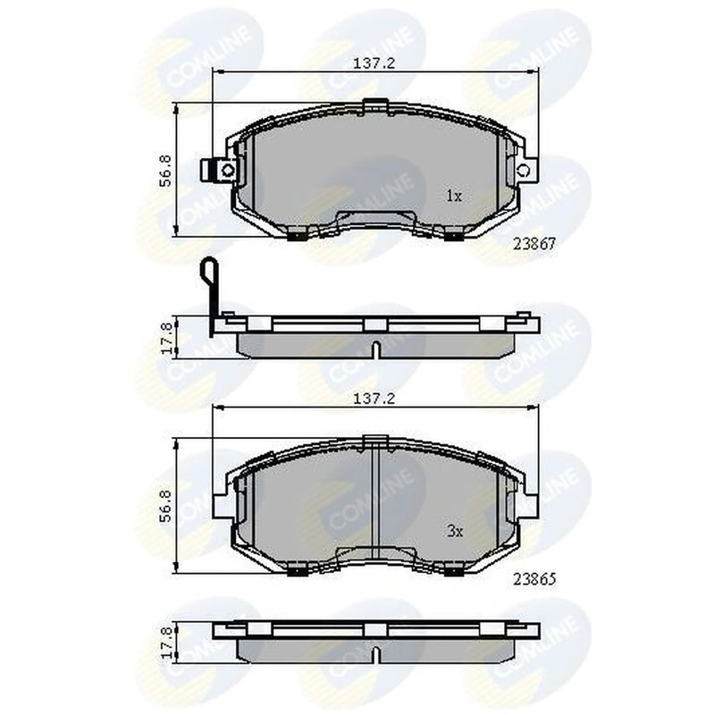 Comline 4 x Front Brake Pad Set CBP31760