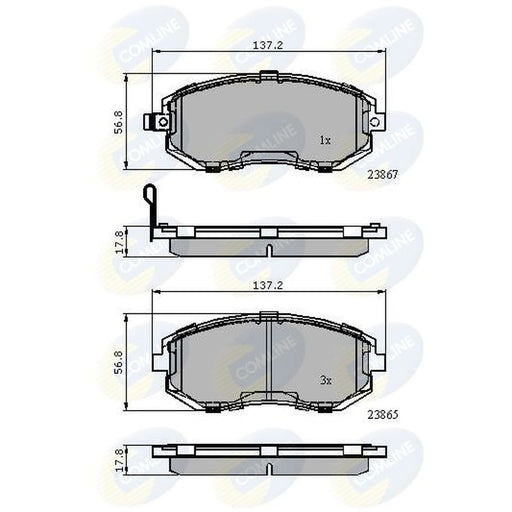Comline 4 x Front Brake Pad Set CBP31760