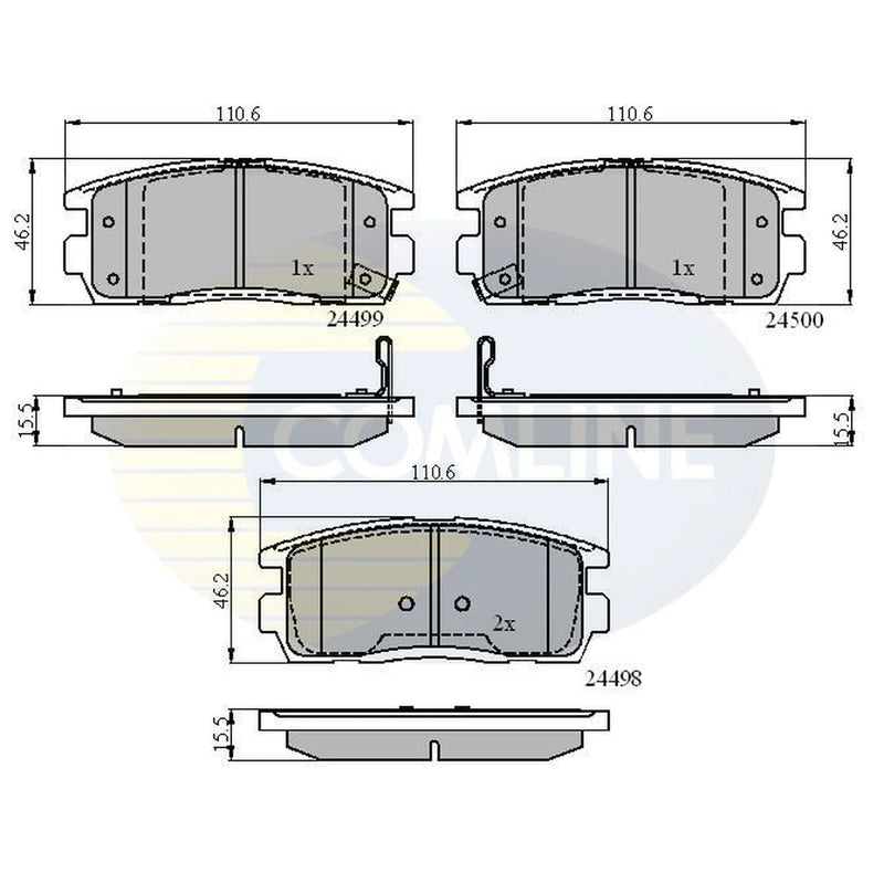 Comline Rear Brake Pad Set CBP31580