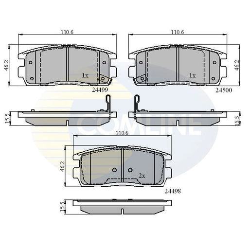 Comline Rear Brake Pad Set CBP31580