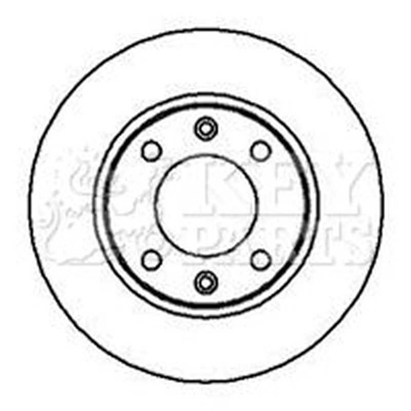 Key Parts 2 x Solid Rear Brake Discs KBD4979