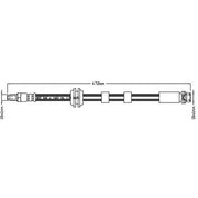 Abtex Brake Hydraulic Hose Line Front ABH1037