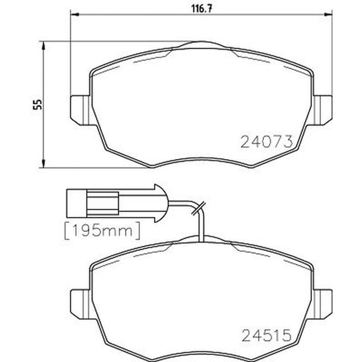 DON Brake Pad Set PCP1590