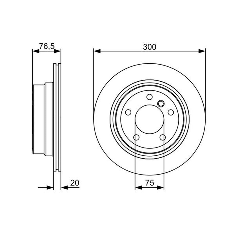 Bosch 2 x Vented Rear Brake Discs 0 986 479 496