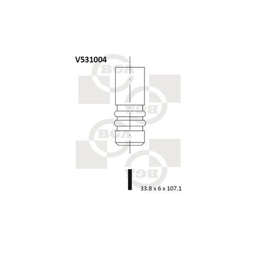 BGA Engine Exhaust Valve 33mm Head V531004