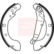 Apec Brake Shoe Set Axle Kit SHU770