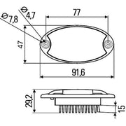 Hella Interiorlamp MD24 2JA Interior 2JA 343 570-001 24948255 2JA 343 570-001