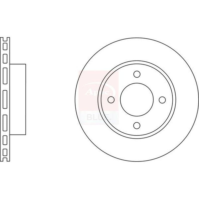Apec 2 x Vented Front Brake Discs SDK6580