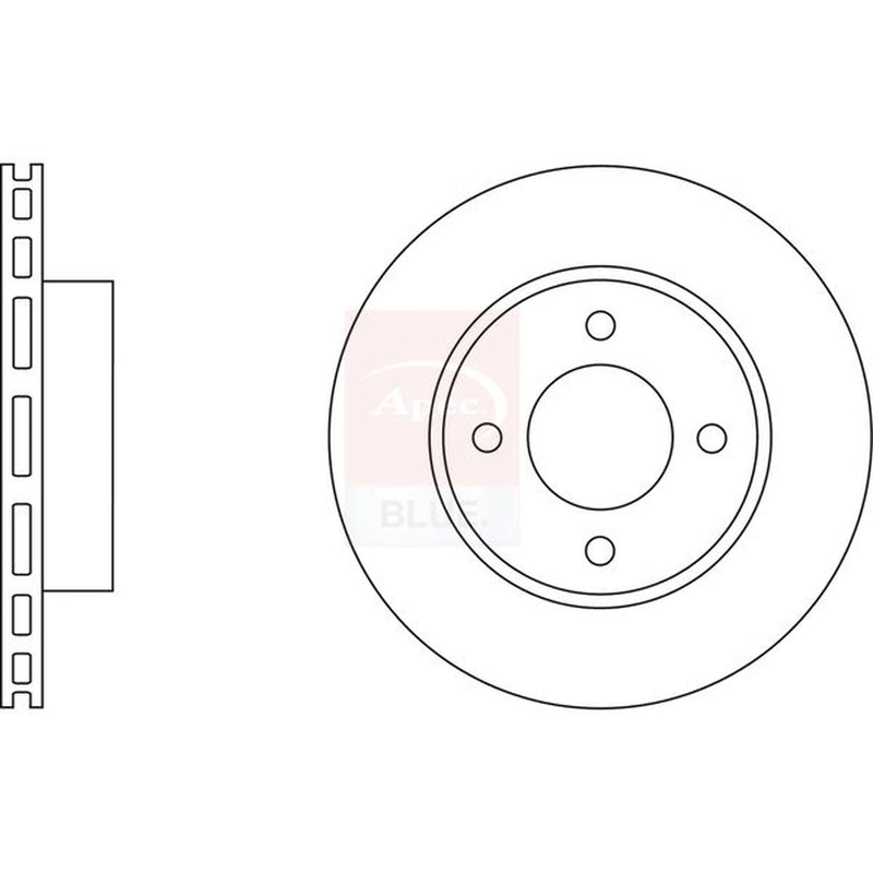 Apec 2 x Vented Front Brake Discs SDK6580