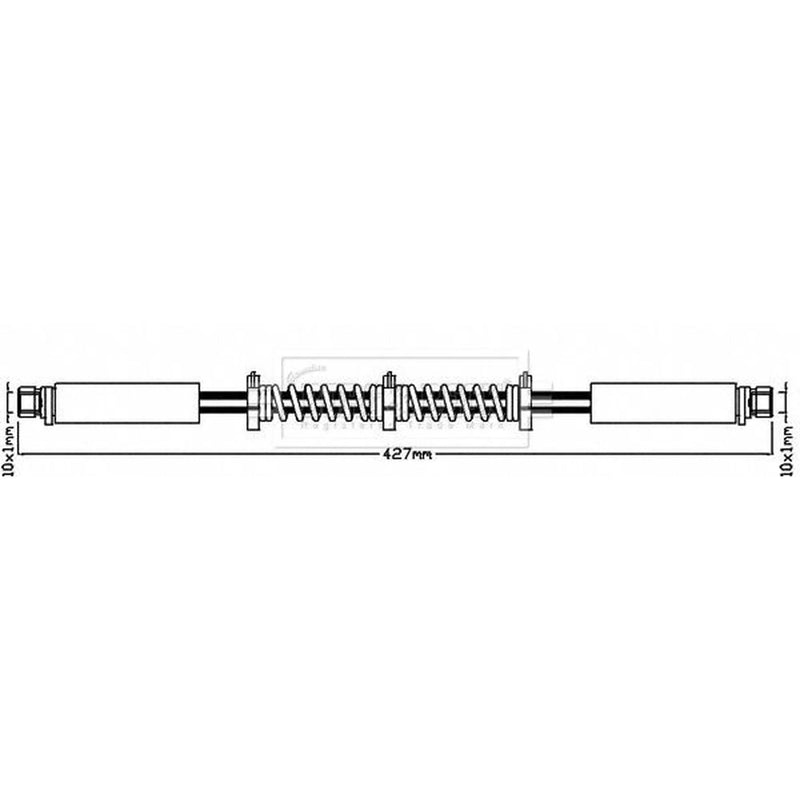 Borg & Beck Brake Hydraulic Hose Line Front Left BBH8525
