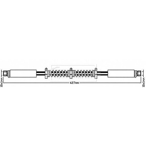 Borg & Beck Brake Hydraulic Hose Line Front Left BBH8525