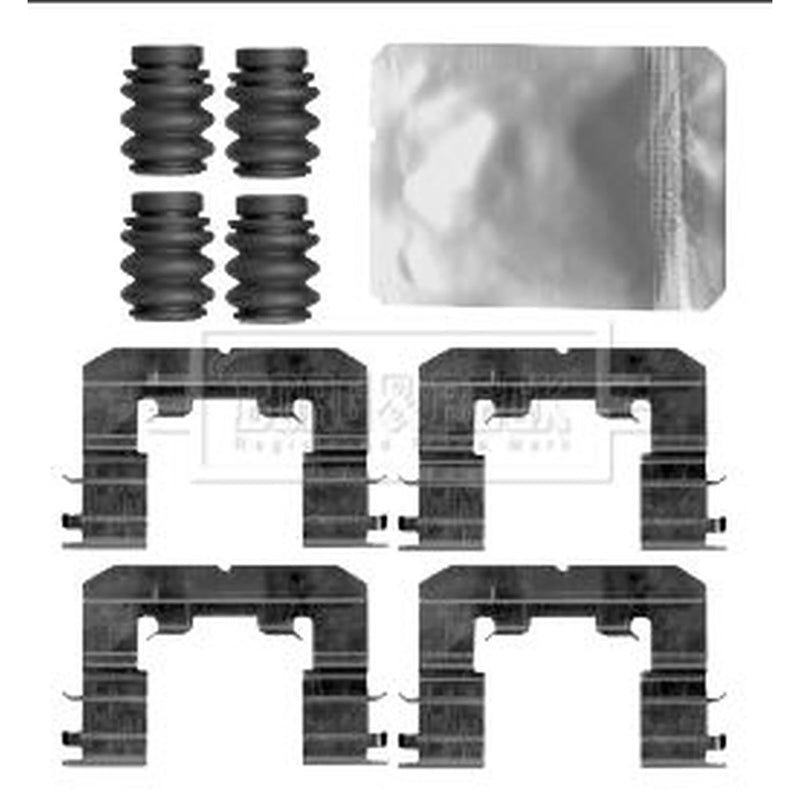 Borg & Beck Brake Pad Accessory Fitting Kit Front BBK1574