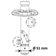 KYB Shock Absorber Damper Strut Front Right 3338004