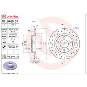 Brembo Xtra 2 x Perforated Rear Brake Discs 08.9460.3X