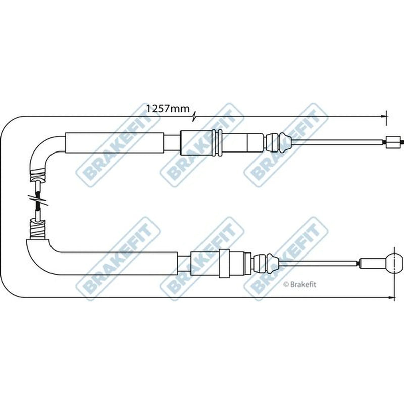 Apec Handbrake Cable Left Rear BBC3058