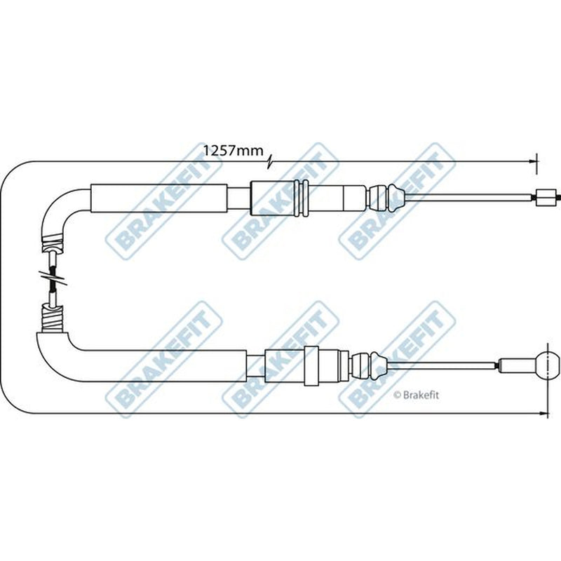 Apec Handbrake Cable Left Rear BBC3058