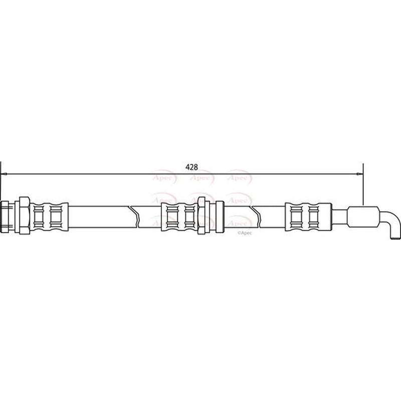 Apec Brake Hydraulic Hose Line Front HOS3036