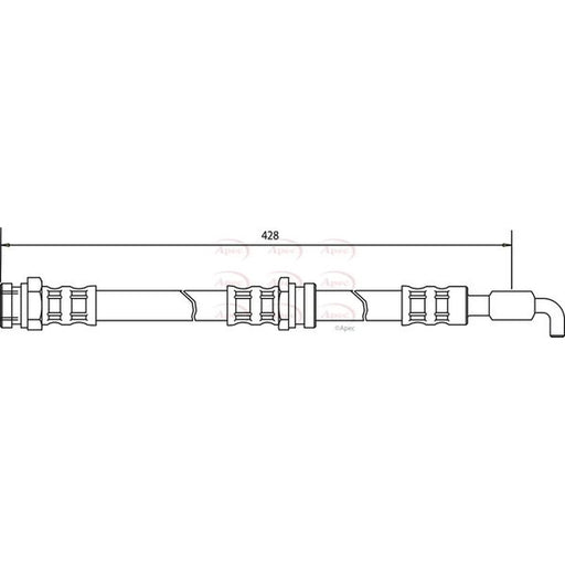 Apec Brake Hydraulic Hose Line Front HOS3036