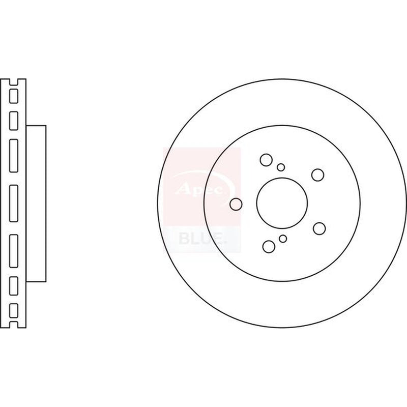 Apec 2 x Vented Front Brake Discs SDK6539