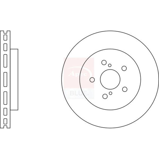 Apec 2 x Vented Front Brake Discs SDK6539