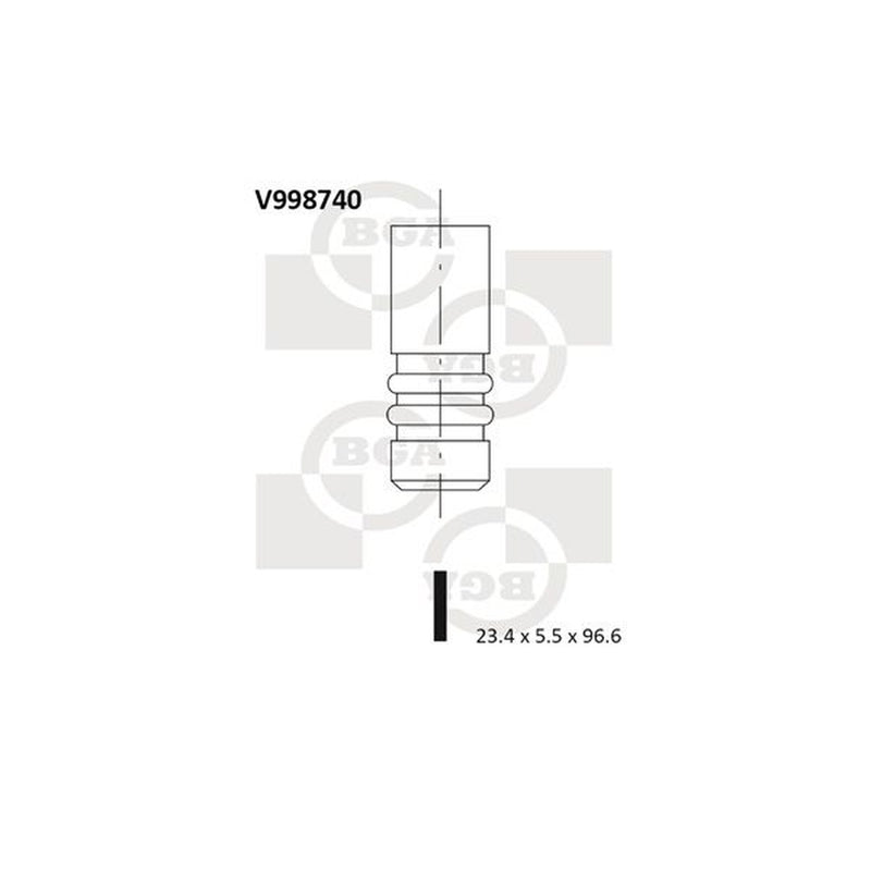 BGA Engine Exhaust Valve 23mm Head V998740