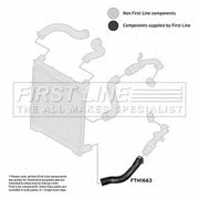 First Line Intercooler Turbo Charge Air Hose FTH1663