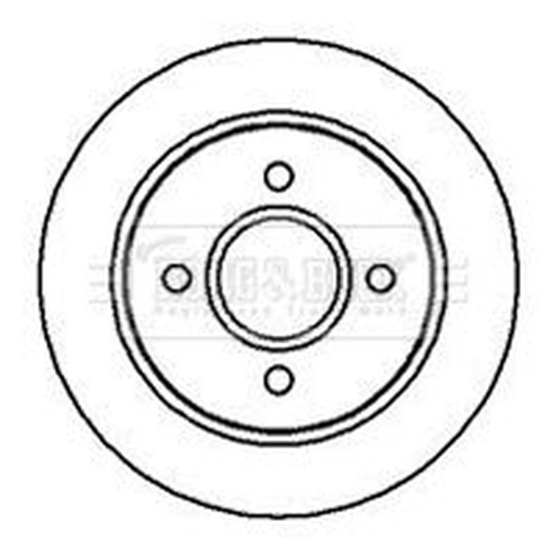Borg & Beck 2 x Vented Rear Brake Discs BBD4984