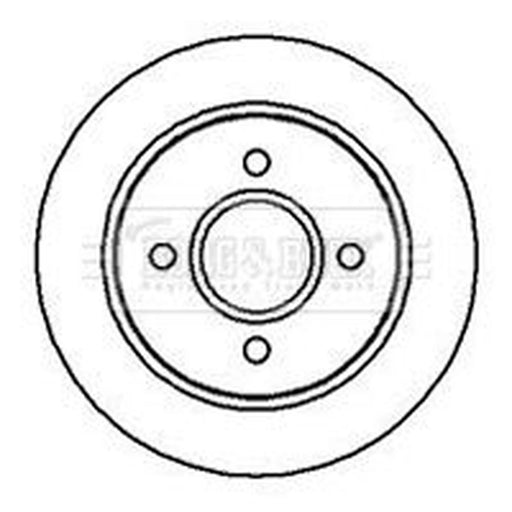 Borg & Beck 2 x Vented Rear Brake Discs BBD4984
